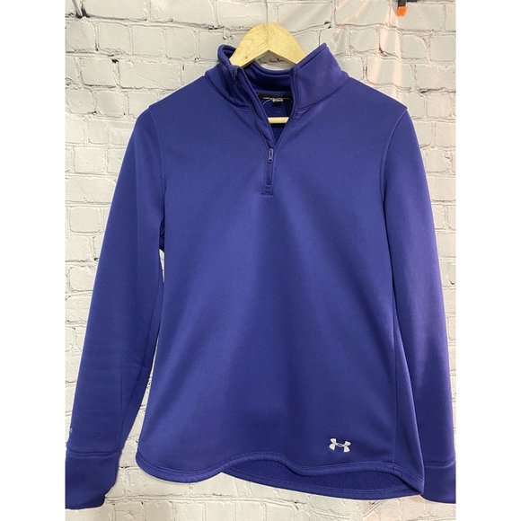 Under armour Tops - Womens Under Armour fleece pullover Quarter zip Thumb Holes Storm Tech Small